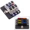 6-Way ATC ATO Blade Fuse Box Holder Power Block Distribution for Car RV Trailer Boat 12V