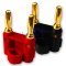 Twin Dual 4mm Banana Plug Set Connector Red/Black Positive/Negative upto 2X 12AWG Gold Plated