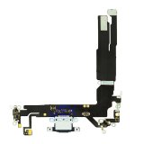 Black Charging Port USB C Dock Lower Microphone Antenna Flex Cable for IPhone 16, 16 Plus, 16 Pro or 16 Pro Max